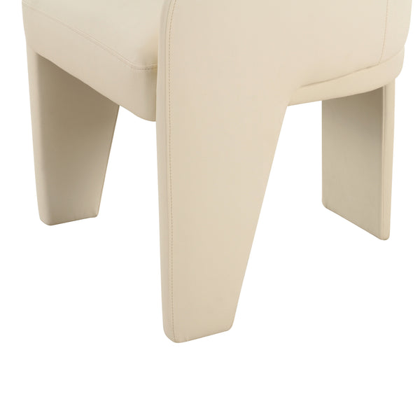 Leo Cream Vegan Leather Dining Chair TOV-D68992 TOV Furniture