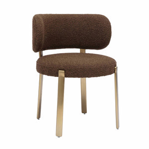 Margaret Chocolate Brown Performance Boucle Dining Chair TOV-D68996 TOV Furniture