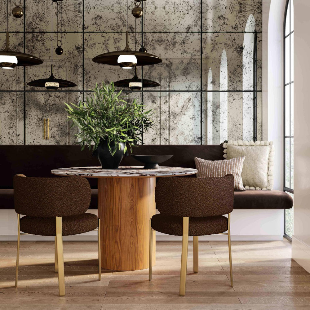 TOV Furniture Margaret Performance Boucle Dining Chair - Retro Memphis Design, Comfort & Durability for Any Space TOV-D68996