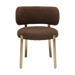 Margaret Chocolate Brown Performance Boucle Dining Chair TOV-D68996 TOV Furniture