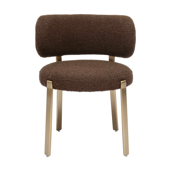 Margaret Chocolate Brown Performance Boucle Dining Chair TOV-D68996 TOV Furniture