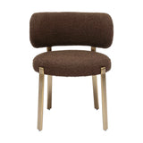 Margaret Chocolate Brown Performance Boucle Dining Chair TOV-D68996 TOV Furniture