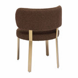 Margaret Chocolate Brown Performance Boucle Dining Chair TOV-D68996 TOV Furniture