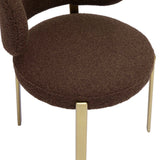 Margaret Chocolate Brown Performance Boucle Dining Chair TOV-D68996 TOV Furniture