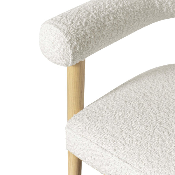 TOV Furniture Spara Modern Boucle Counter Stool - Elegant Design with Soft Upholstery for Cozy Dining Spaces Cream TOV-D68998