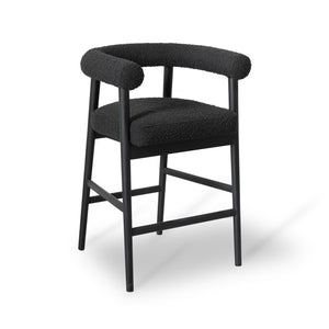 Spara Black Performance Boucle Counter Stool TOV-D68999 TOV Furniture