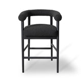 Spara Black Performance Boucle Counter Stool TOV-D68999 TOV Furniture