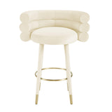 Betty Cream Velvet Barstool TOV-D69022 TOV Furniture