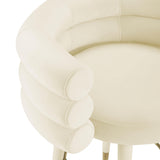 Betty Cream Velvet Barstool TOV-D69022 TOV Furniture