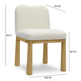 Tiara Cream Velvet Oak Dining Chair TOV-D69037 TOV Furniture