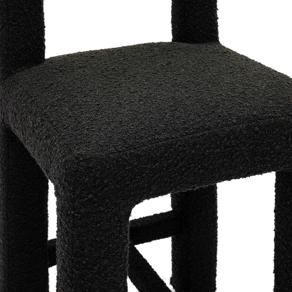 TOV Furniture Hazel Boucle Counter Stool - Modern Minimalist Design with Comfortable Upholstery for Everyday Use Black TOV-D69040