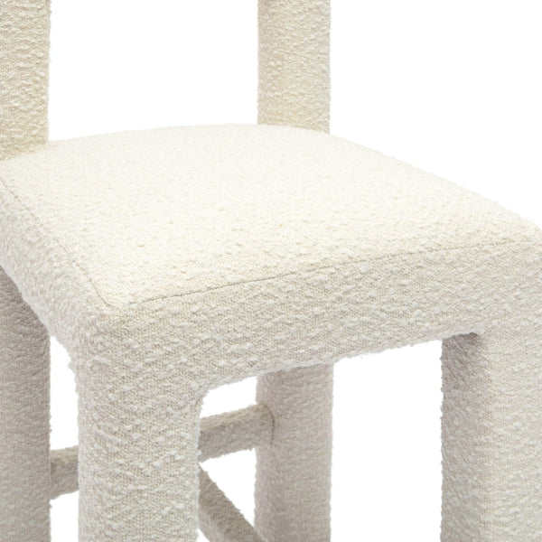 TOV Furniture Hazel Boucle Counter Stool - Modern Minimalist Design with Comfortable Upholstery for Everyday Use Cream TOV-D69041