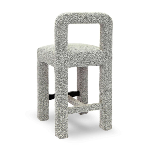 TOV Furniture Hazel Boucle Counter Stool - Modern Minimalist Design with Comfortable Upholstery for Everyday Use Grey TOV-D69042