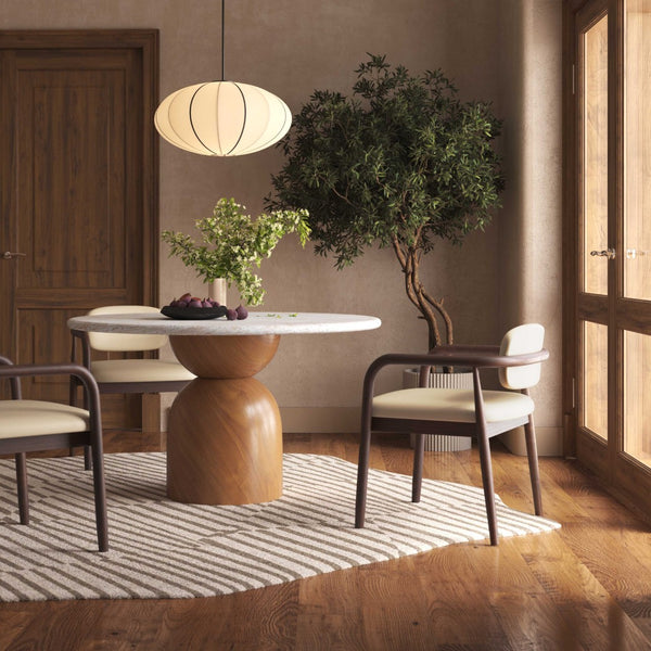 TOV Furniture Betsy Taupe Vegan Leather Dining Chair - Modern Comfort Meets Timeless Design with Walnut Frame TOV-D69046