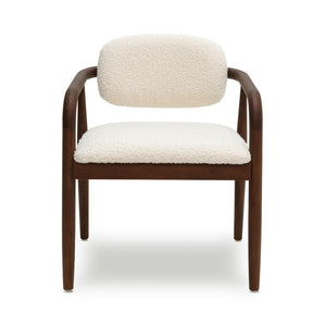 TOV Furniture Betsy Cream Boucle Dining Chair - Timeless Comfort & Contemporary Style for Your Dining Room Decor TOV-D69047