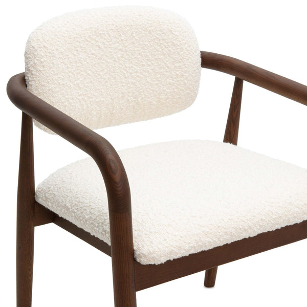TOV Furniture Betsy Cream Boucle Dining Chair - Timeless Comfort & Contemporary Style for Your Dining Room Decor TOV-D69047
