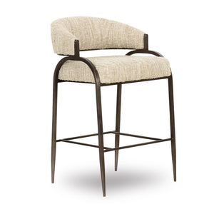 TOV Furniture Tatum Taupe Textured Boucle Counter Stool - Stylish Durability Meets Comfort for Modern Spaces TOV-D69056