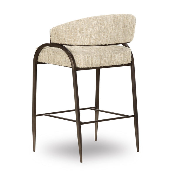 TOV Furniture Tatum Taupe Textured Boucle Counter Stool - Stylish Durability Meets Comfort for Modern Spaces TOV-D69056