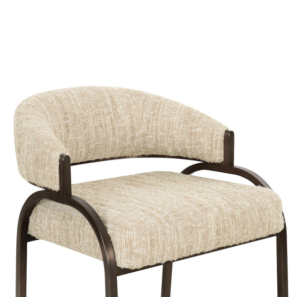 TOV Furniture Tatum Taupe Textured Boucle Counter Stool - Stylish Durability Meets Comfort for Modern Spaces TOV-D69056