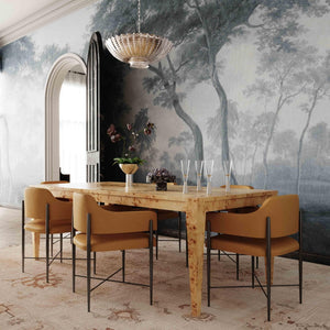 TOV Furniture Sezanne Vegan Leather Dining Chair - Art Deco Elegance with Comfort and Durable Style for Modern Spaces Tan TOV-D69058