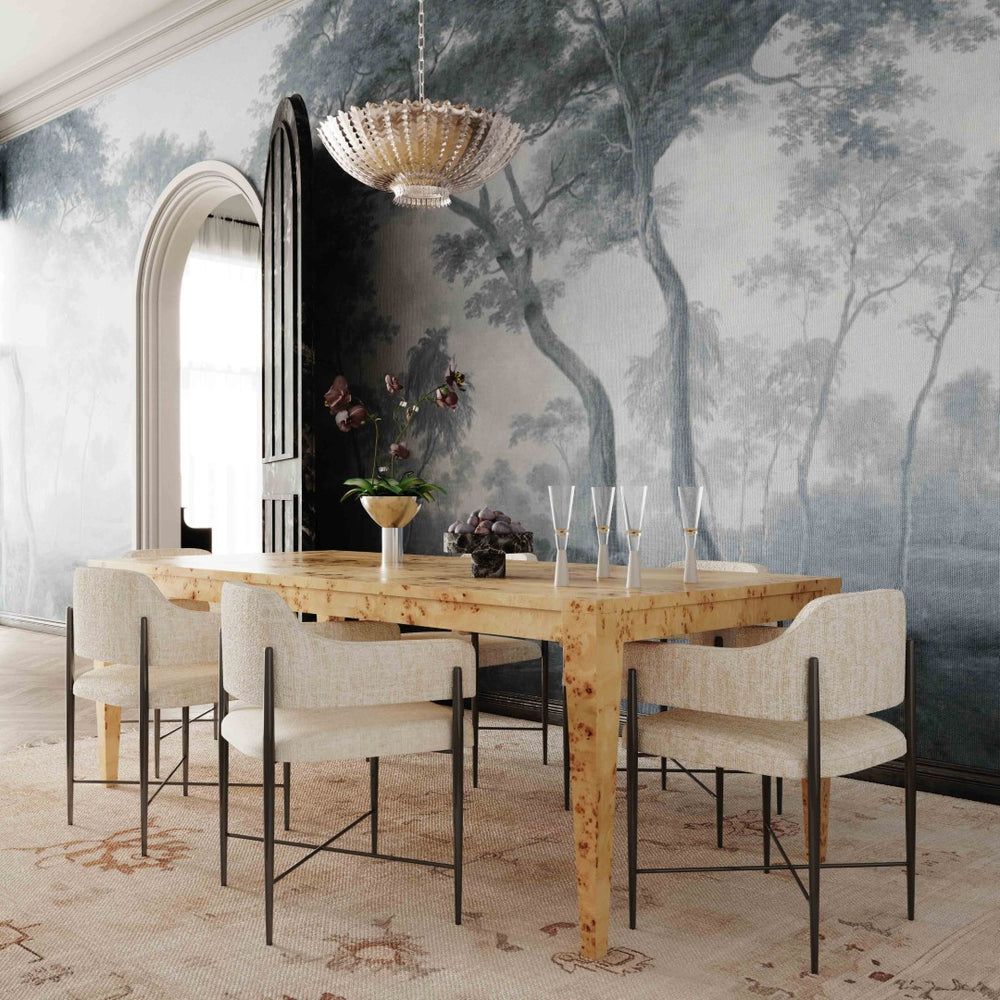 TOV Furniture Sezanne Taupe Textured Performance Boucle Dining Chair - Chic Art-Deco Style, Easy-Clean, and Comfortable TOV-D69059