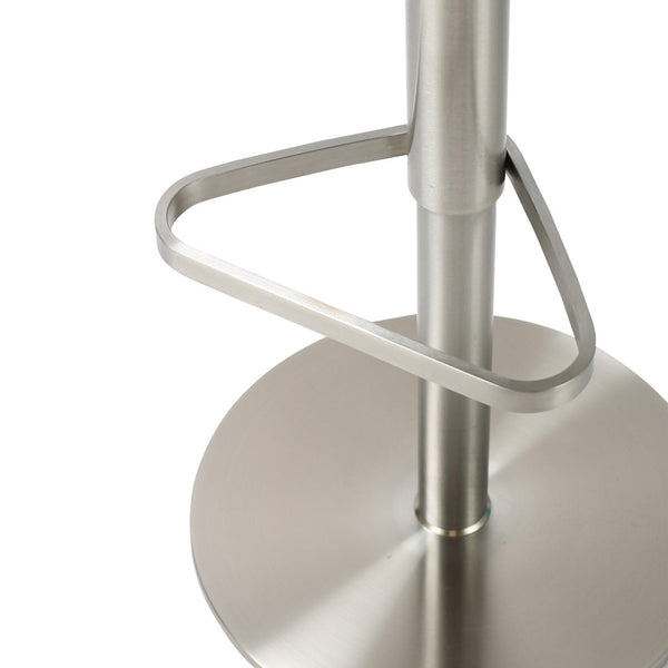 TOV Furniture Astro Modern Adjustable Stool in White & Grey Boucle - Stylish 360° Swivel for Contemporary Spaces TOV-D69064