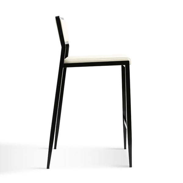 TOV Furniture Gale Performance Vegan Leather Stackable Stool Set - Modern Design for Kitchen & Bar Spaces Cream TOV-D69066