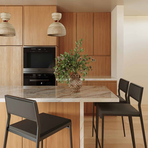 TOV Furniture Gale Performance Vegan Leather Stackable Stool Set - Modern Design for Kitchen & Bar Spaces Black TOV-D69067