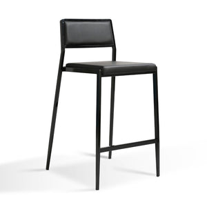 TOV Furniture Gale Performance Vegan Leather Stackable Stool Set - Modern Design for Kitchen & Bar Spaces Black TOV-D69067
