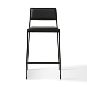 TOV Furniture Gale Performance Vegan Leather Stackable Stool Set - Modern Design for Kitchen & Bar Spaces Black TOV-D69067