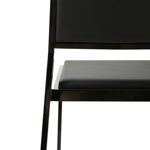 TOV Furniture Gale Performance Vegan Leather Stackable Stool Set - Modern Design for Kitchen & Bar Spaces Black TOV-D69067