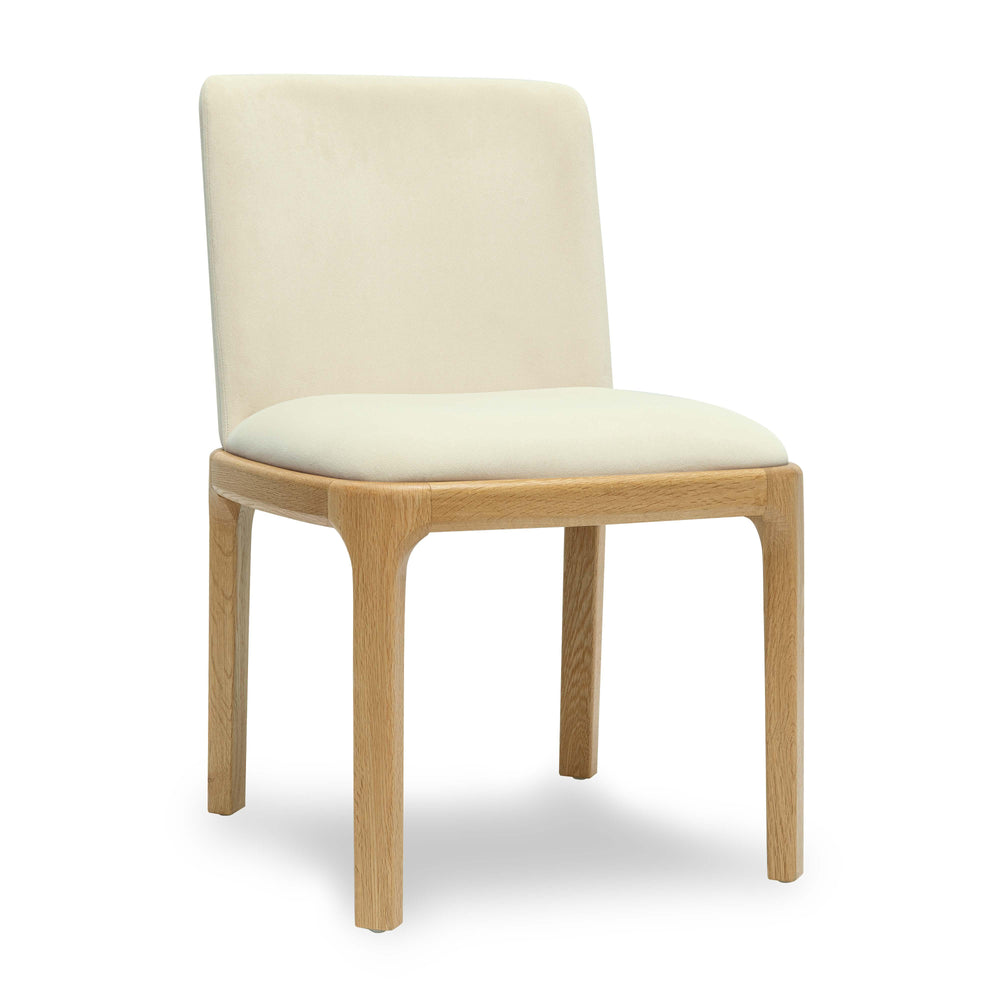 Tov Furniture Rebecca Performance Velvet Dining Chair - Luxurious Comfort With Solid Wood Frame For Dining Elegance Cream Plywood,Velvet,Wood Tov-d69079