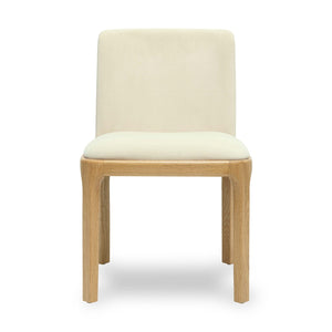 TOV Furniture Rebecca Performance Velvet Dining Chair - Elegant Comfort with Durable Design for Any Dining Space Cream TOV-D69079