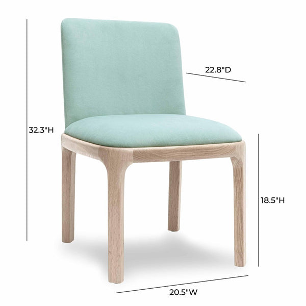 TOV Furniture Rebecca Performance Velvet Dining Chair - Elegant Comfort with Durable Design for Any Dining Space Light Blue TOV-D69080