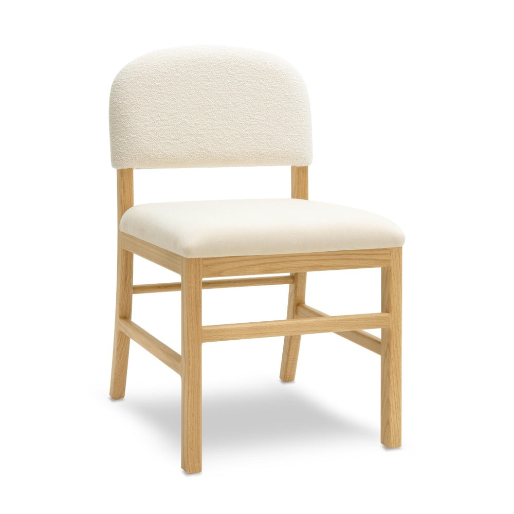 TOV Furniture Calla Performance Velvet Dining Chair - European Charm with Durable Solid Oak & Plush Comfort Cream TOV-D69102