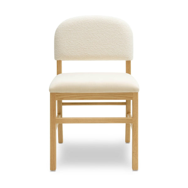 TOV Furniture Calla Performance Velvet Dining Chair - European Charm with Durable Solid Oak & Plush Comfort Cream TOV-D69102