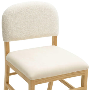 TOV Furniture Calla Performance Velvet Dining Chair - European Charm with Durable Solid Oak & Plush Comfort Cream TOV-D69102