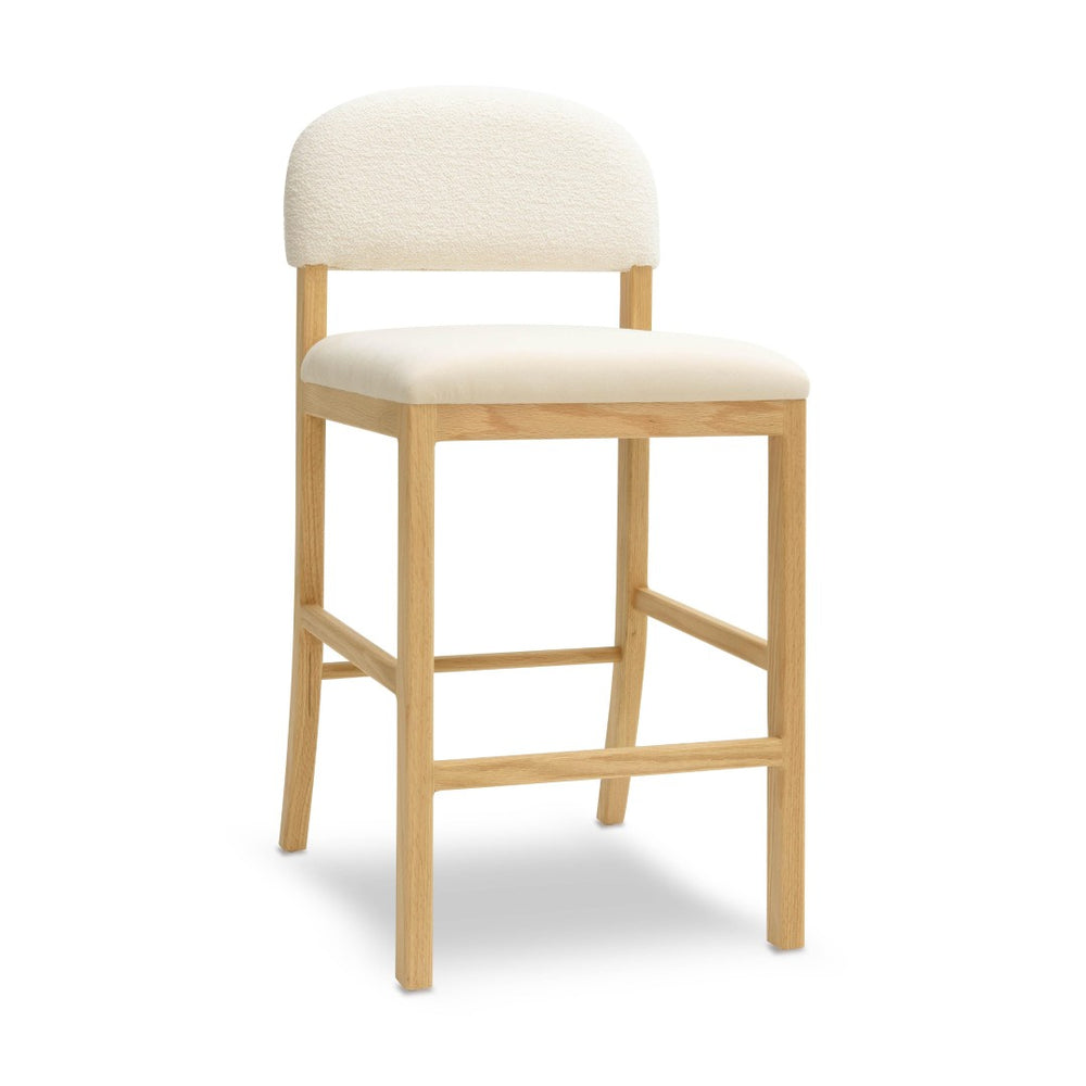 TOV Furniture Calla Performance Velvet Counter Stool - Elegant Design with Plush Seating for Stylish Comfort Cream TOV-D69104