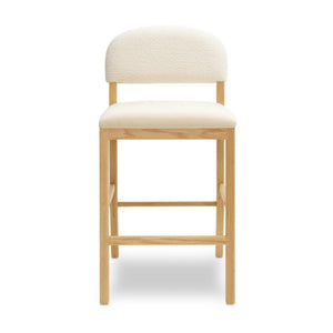 TOV Furniture Calla Performance Velvet Counter Stool - Elegant Design with Plush Seating for Stylish Comfort Cream TOV-D69104