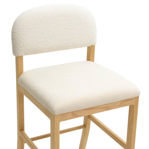 TOV Furniture Calla Performance Velvet Counter Stool - Elegant Design with Plush Seating for Stylish Comfort Cream TOV-D69104