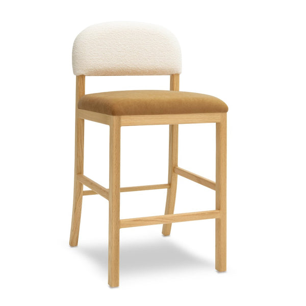 TOV Furniture Calla Performance Velvet Counter Stool - Elegant Design with Plush Seating for Stylish Comfort Cognac TOV-D69105
