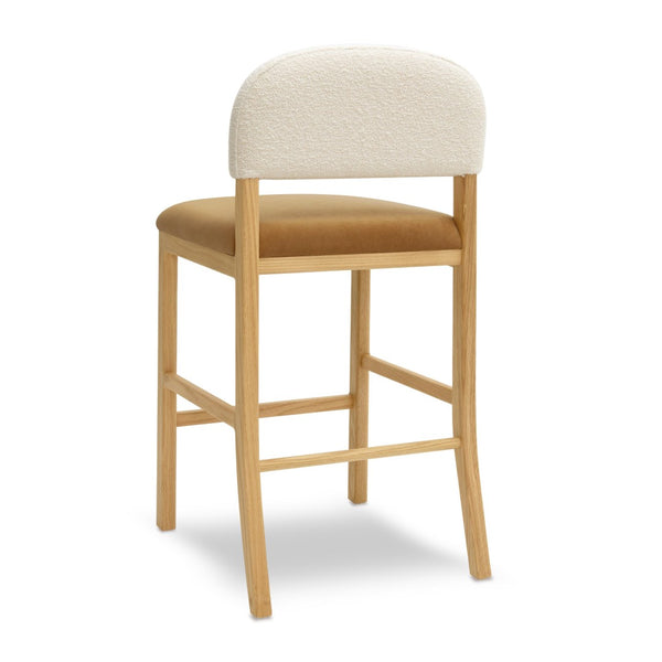 TOV Furniture Calla Performance Velvet Counter Stool - Elegant Design with Plush Seating for Stylish Comfort Cognac TOV-D69105