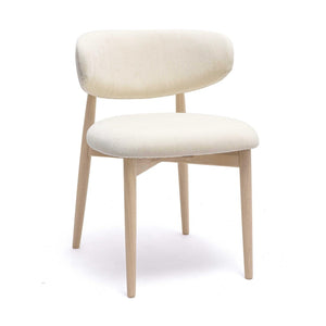 TOV Furniture Zinea Performance Velvet Dining Chair – Modern Scandinavian Design with Cozy Shelter Back Support Cream TOV-D69160