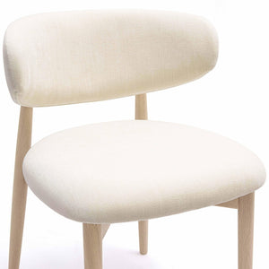 TOV Furniture Zinea Performance Velvet Dining Chair – Modern Scandinavian Design with Cozy Shelter Back Support Cream TOV-D69160