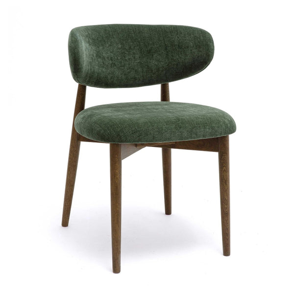 TOV Furniture Zinea Performance Velvet Dining Chair – Modern Scandinavian Design with Cozy Shelter Back Support Forest Green TOV-D69161