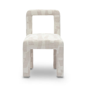 TOV Furniture Hazel Cream Jacquard Dining Chair - Modern Minimalist Design with Plush Foam Comfort & Pine Frame TOV-D69221