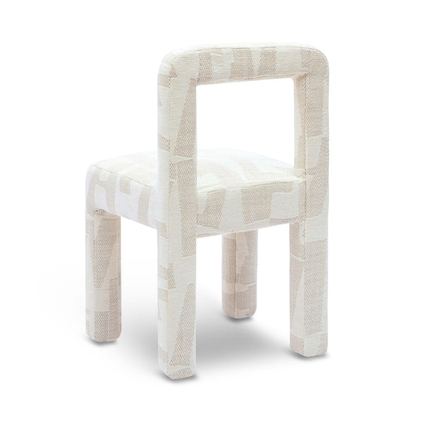 TOV Furniture Hazel Cream Jacquard Dining Chair - Modern Minimalist Design with Plush Foam Comfort & Pine Frame TOV-D69221