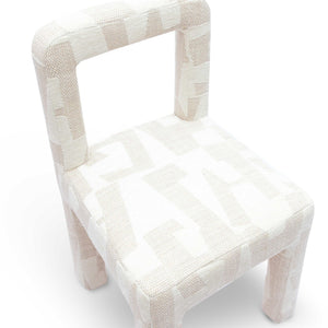 TOV Furniture Hazel Cream Jacquard Dining Chair - Modern Minimalist Design with Plush Foam Comfort & Pine Frame TOV-D69221