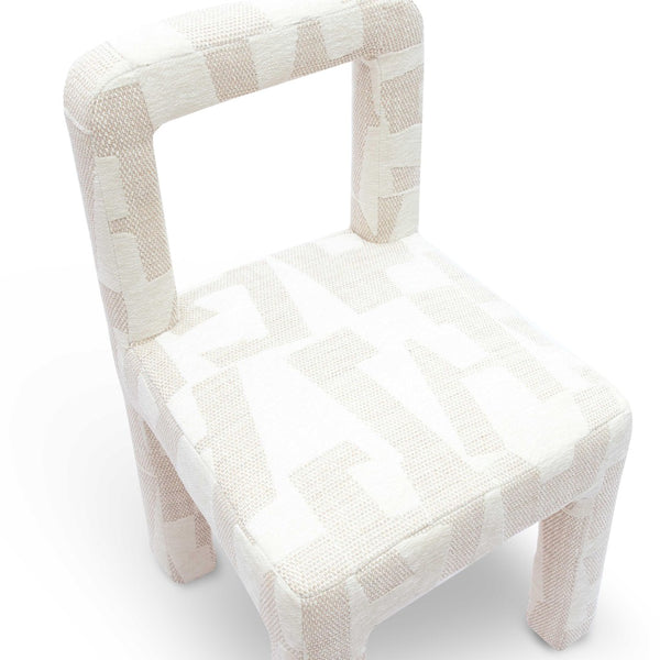 TOV Furniture Hazel Cream Jacquard Dining Chair - Modern Minimalist Design with Plush Foam Comfort & Pine Frame TOV-D69221