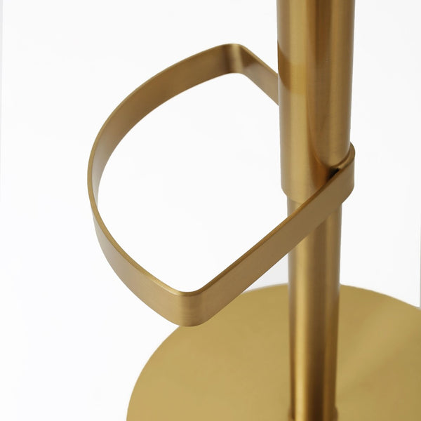 TOV Furniture Primrose Cream Textured Fabric Adjustable Stool – Stylish Art Deco Design & Durable Comfort Solution TOV-D69225